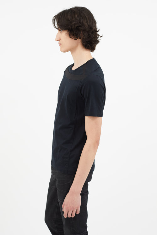 Wooyoungmi Black Asymmetrical Layered T-Shirt