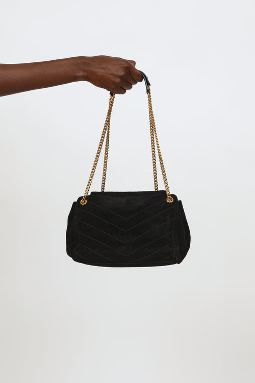 Saint Laurent Black Suede Small Nolita Bag