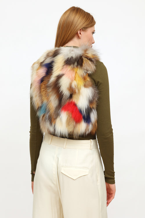 Zadig & Voltaire Deluxed Multicolored Fur Vest