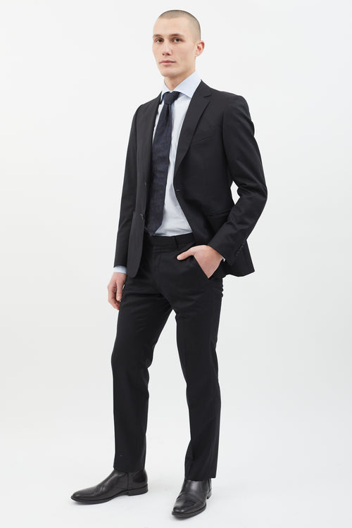Ermenegildo Zegna Black Wool Classic Suit