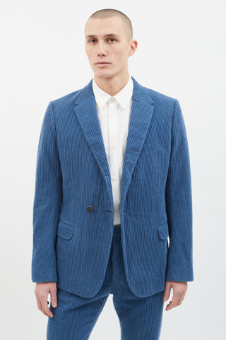 Ermenegildo Zegna Blue Corduroy  Suit