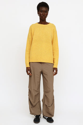 Acne Studios Yellow Wool Knit Sweater