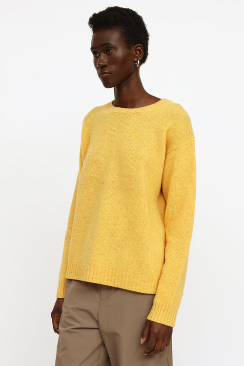 Acne Studios Yellow Wool Knit Sweater