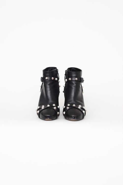 Balenciaga Black Leather Studded Boots