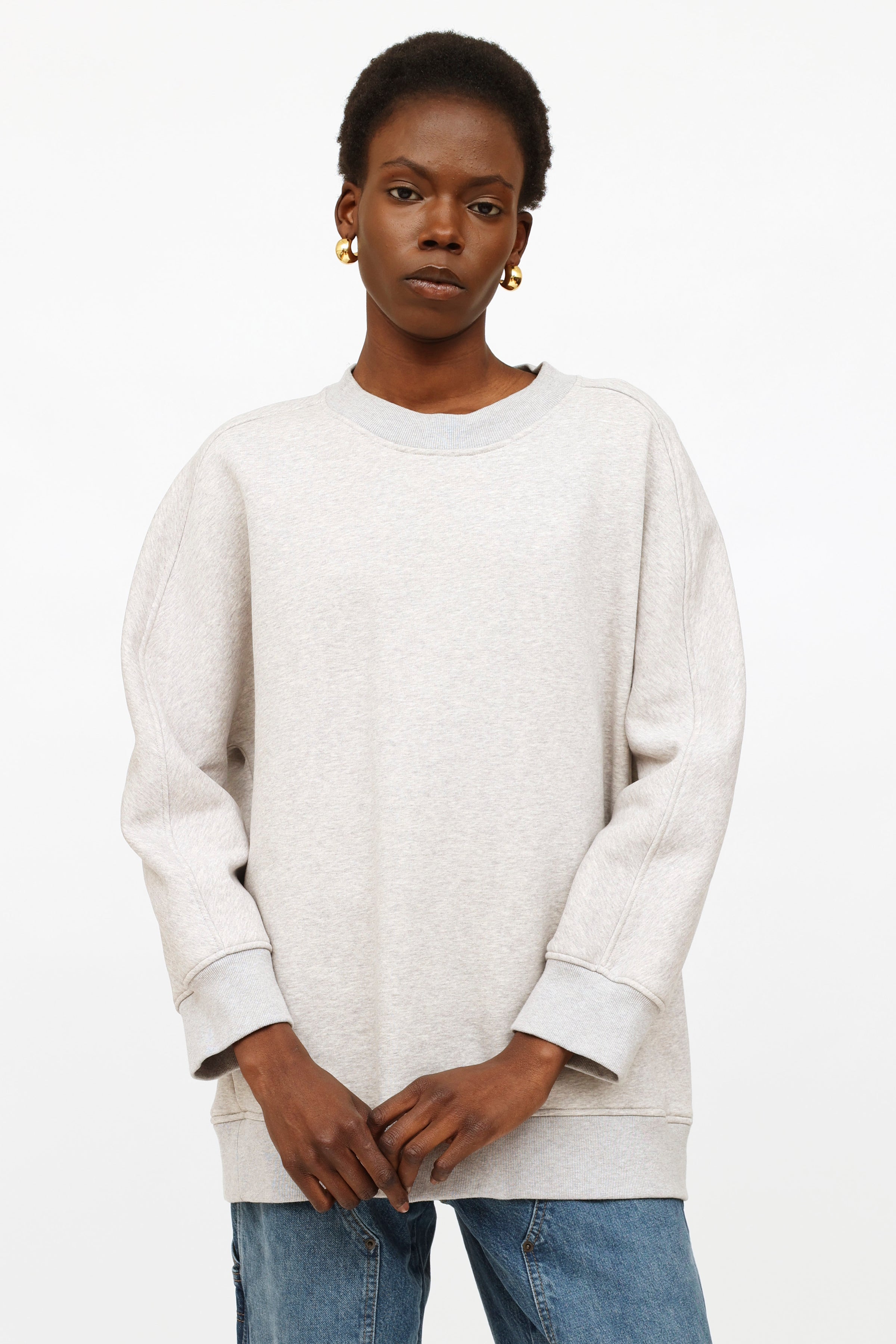 Women's Oversized Sweatshirt, White