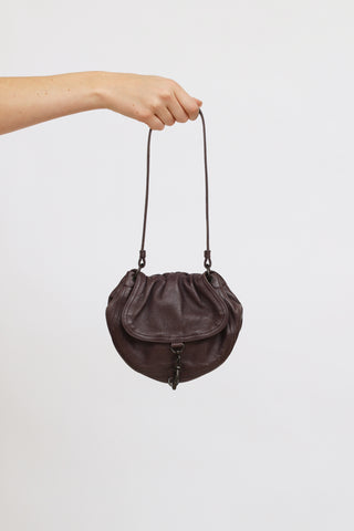 Purple Flap Shoulder Bag