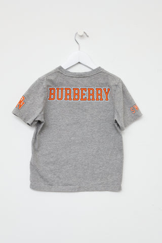 Burberry Kids Grey Pete Graphic Top