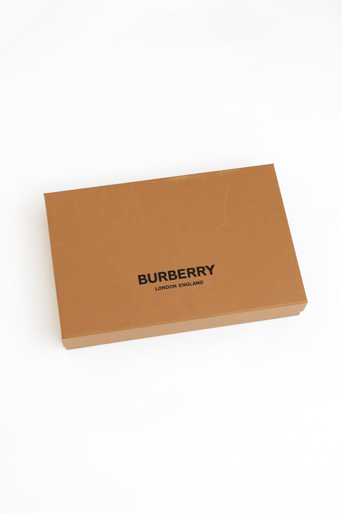 Burberry Brown Black Check Whipstitch Scarf
