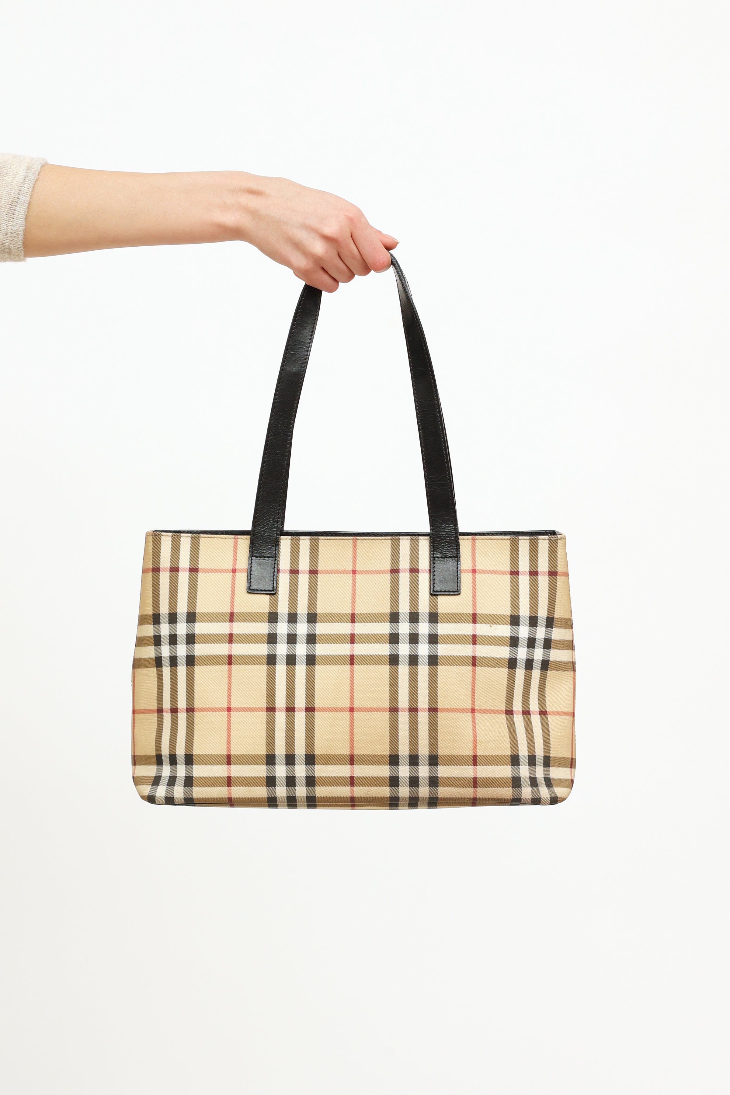 Burberry Beige Vintage Check PVC and Leather Tote at 1stDibs  vintage  burberry tote bag, burberry tote vintage, burberry pvc tote