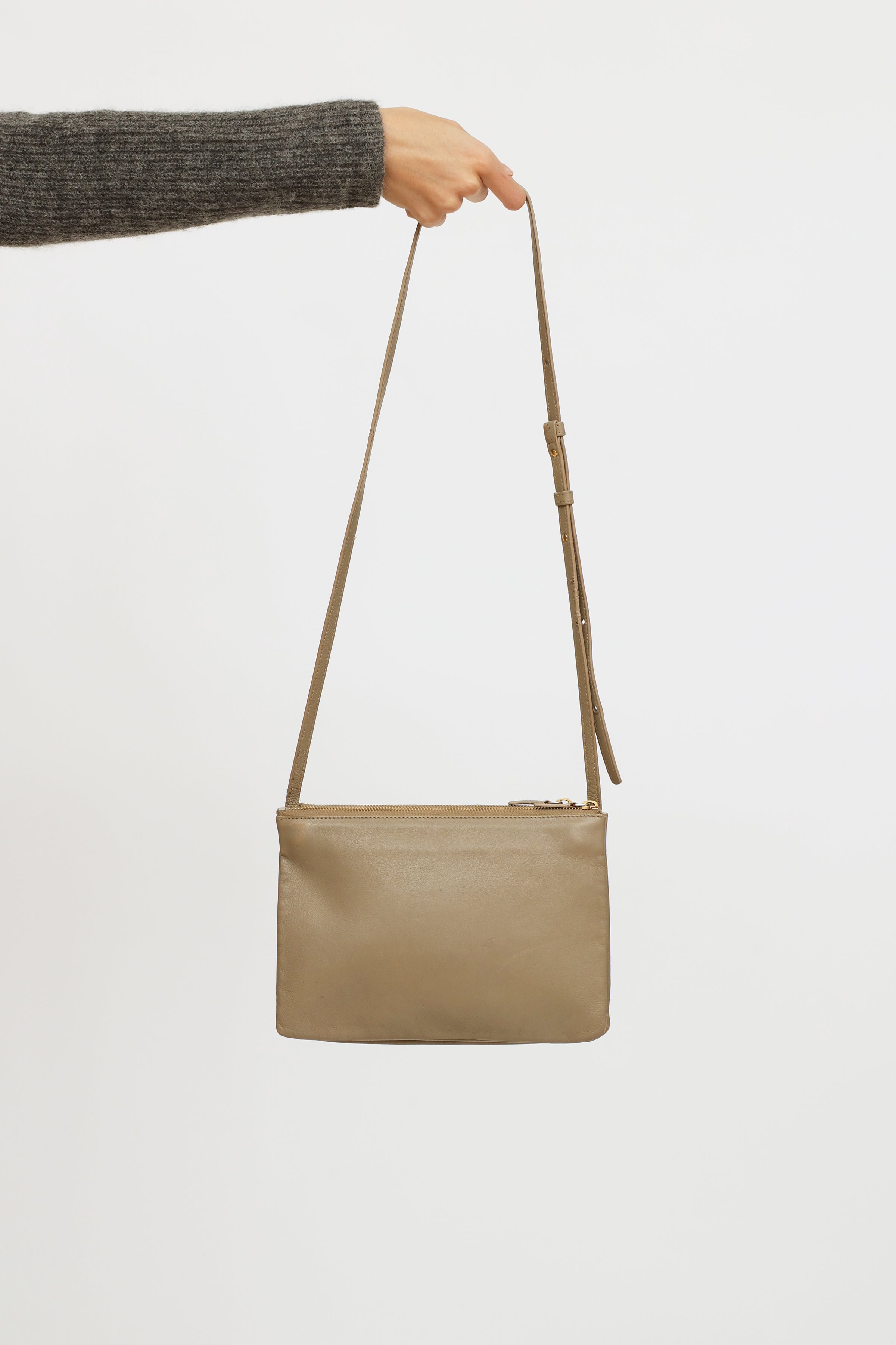 Celine // Black & Brown Triomphe Canvas Drawstring Bag – VSP Consignment