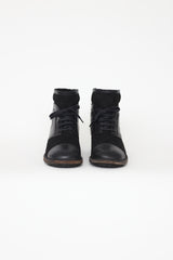 Chanel Black Quilted Lined Boots