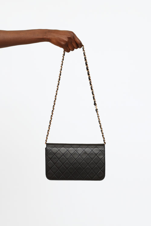 Chanel Black Lambskin Classic Full Flap Bag