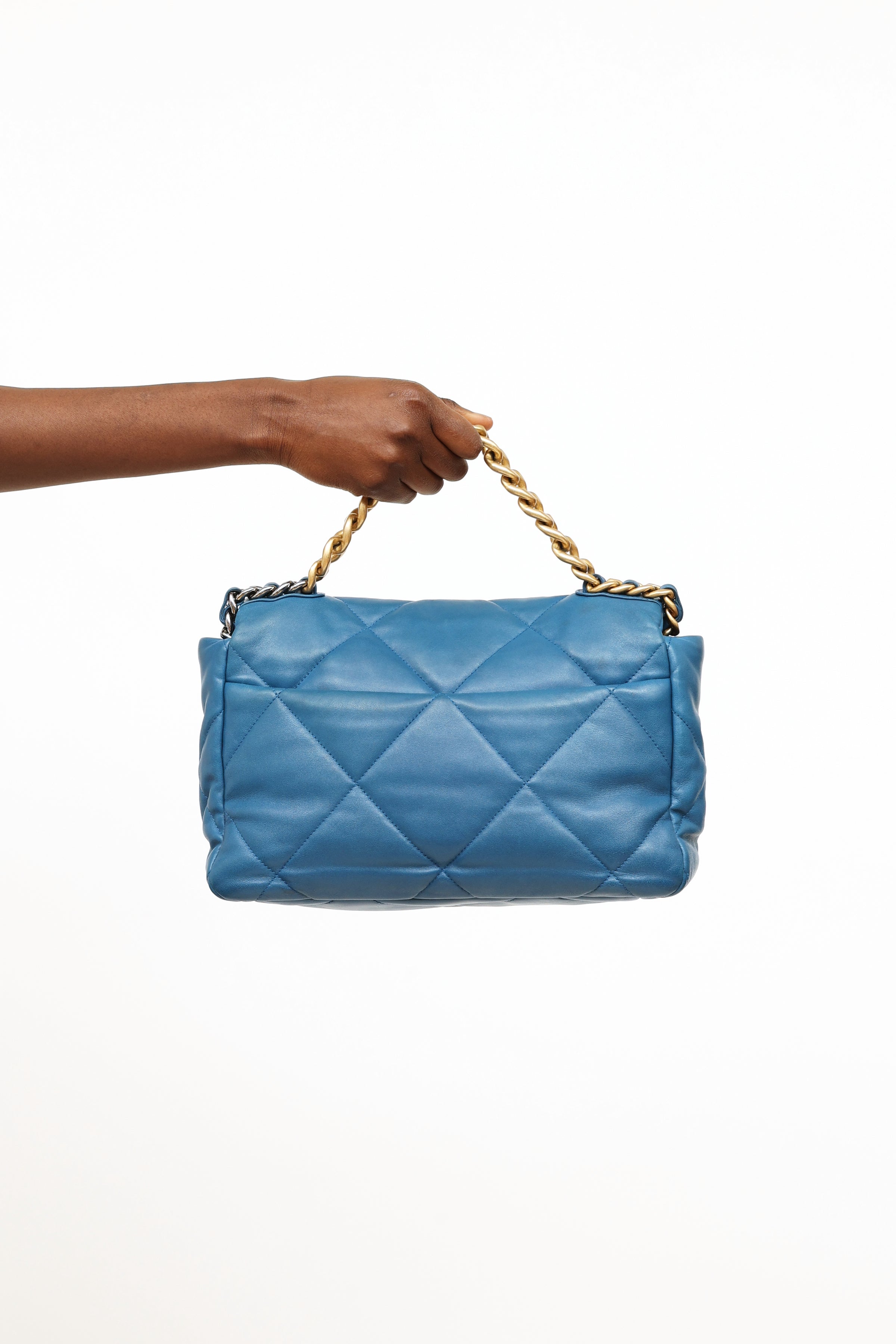 Chanel // FW 2019 Turquoise Quilted 19 Medium Flap Bag – VSP