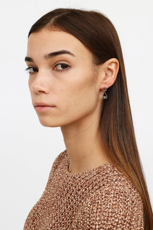 Chanel 2012 Enamel CC Bag Drop Earring