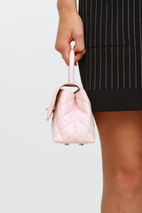 Chanel 2022 Rose Clair Small Coco Handle Flap Bag