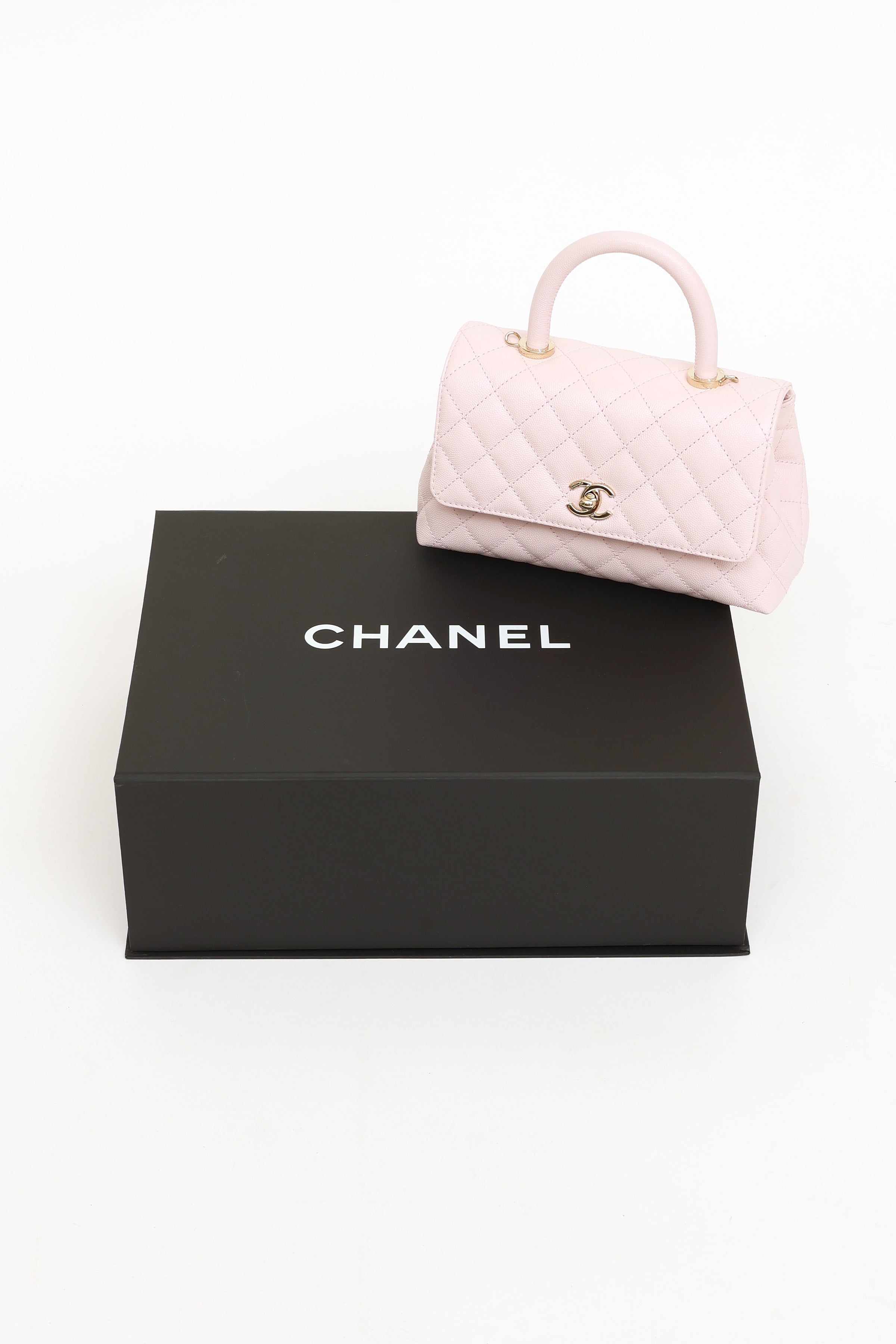 NEW PRETTY!💗22P Chanel Small Business Affinity Rose Clair Pink💗 Caviar  GHW Bag