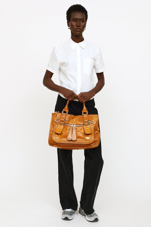 Chloé Brown Leather Bay Bag
