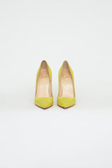 Christian Louboutin  Yellow Suede Kate  Pump