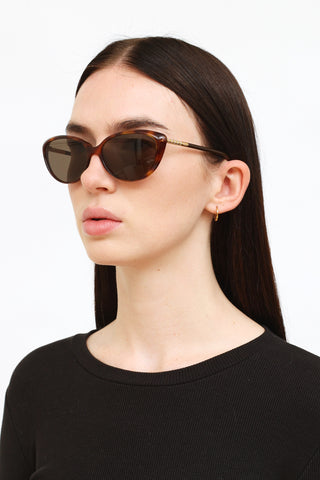 Dior Brown Tortoise Cateye Sunglasses