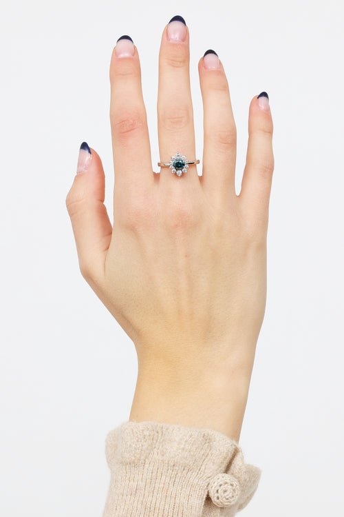 Fine Jewelry Effy 14K White Gold Diamond Flower Ring
