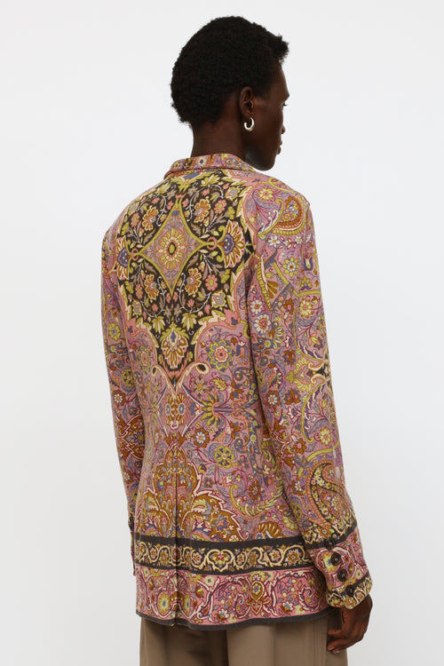 Etro Multicolored Floral Wool Blend Jacket