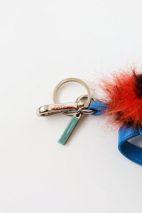 Fendi Blue Monster Backpack Keychain