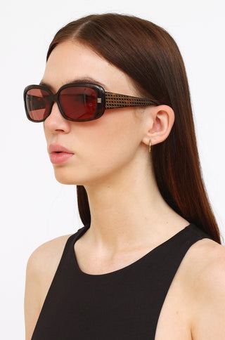 Fendi Brown Zucca Print Sunglasses