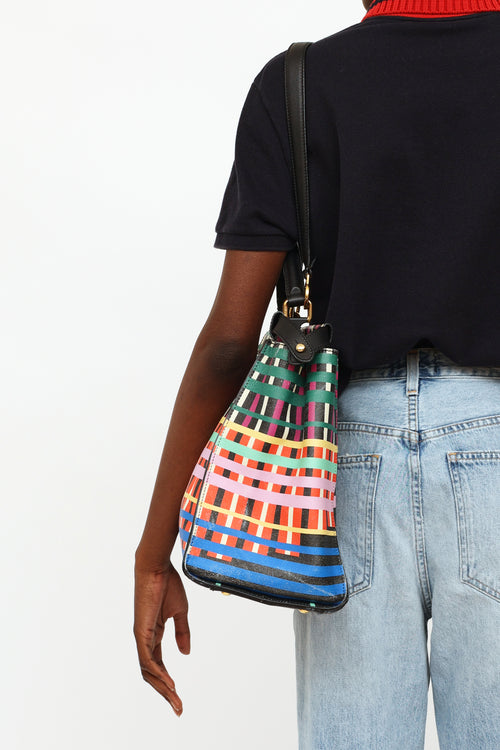 Fendi Multi Coloured Striped Peekaboo Bag