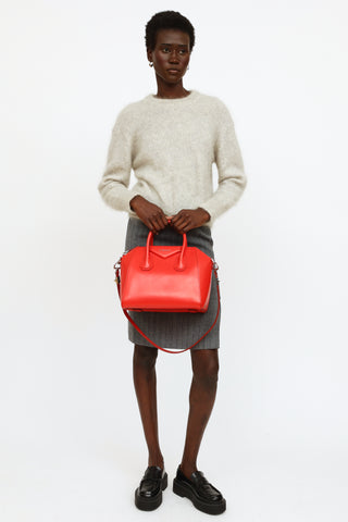 Givenchy Red Leather Antigona Bag