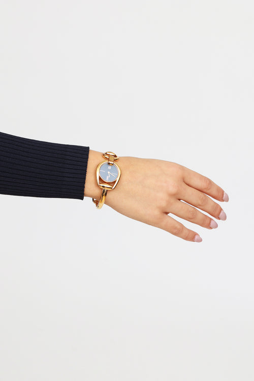 Gucci 141 Horsebit Gold-Tone Watch