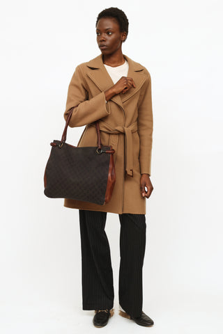 Gucci Brown Monogram Canvas & Leather Tote Bag
