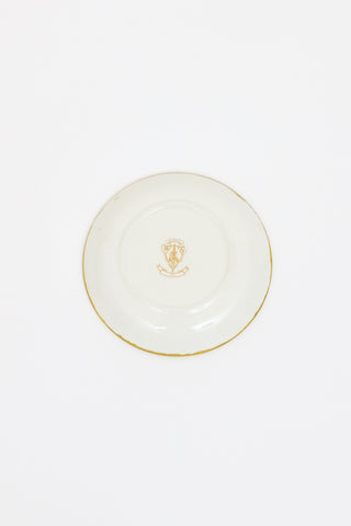 Gucci White Ceramic Floral Plate