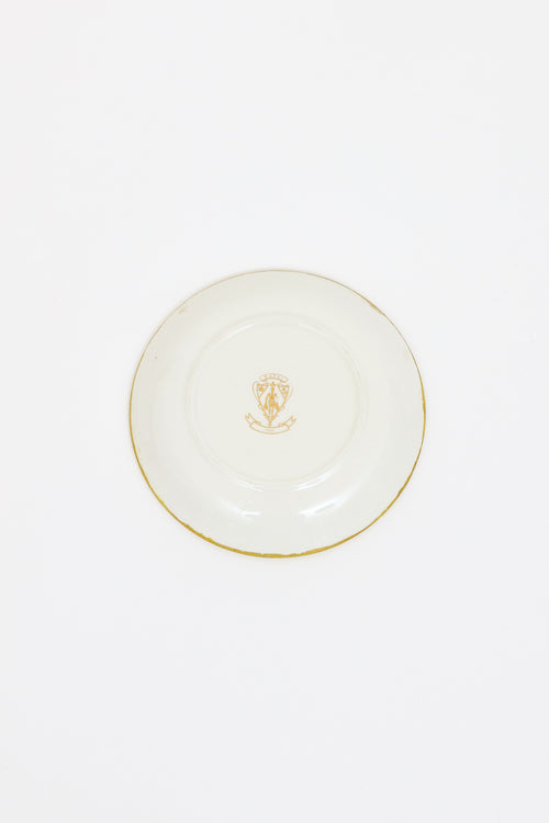 Gucci White Ceramic Floral Plate
