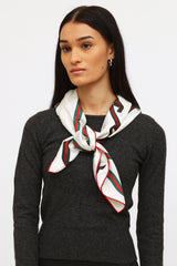 Washington Roberts Geo Monogram Silk Twill Scarf