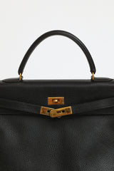  1992 Noir Ardennes Retourne Kelly 35 Bag