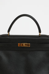  1992 Noir Ardennes Retourne Kelly 35 Bag