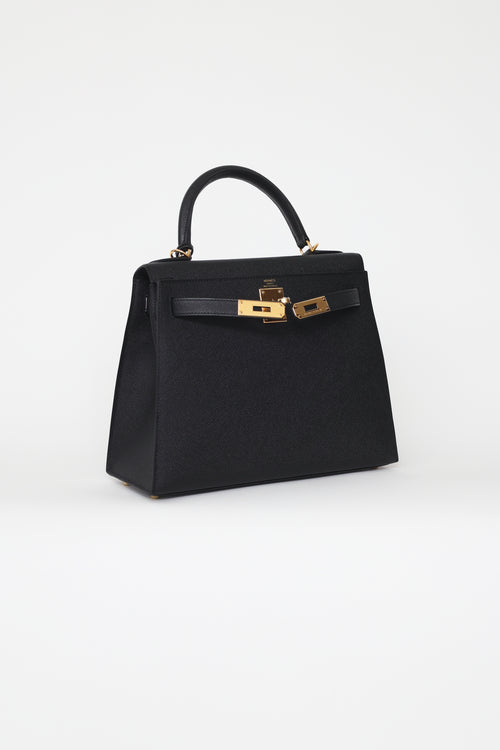 Hermès 2022 Black Epsom Sellier Kelly 28 Bag