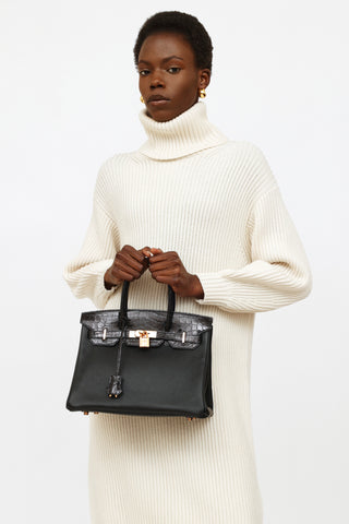 Hermès 2019 Noir Togo & Niloticus Birkin Touch 30 Bag