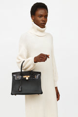 Hermès 2019 Noir Togo & Niloticus Birkin Touch 30 Bag