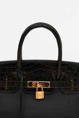 Hermès 2019 Noir Togo & Niloticus Birkin Touch 30 Bag