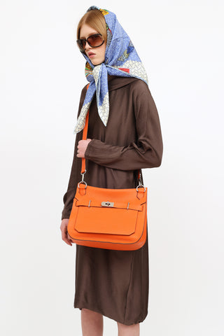 Hermès Orange Clemence Jypsiere 31 Bag