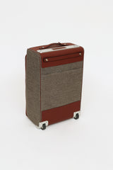 Hermès Brown & Grey Caleche Express Rolling Suitcase