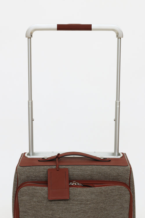 Hermès Brown & Grey Caleche Express Rolling Suitcase