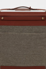 Hermès Brown & Grey Caleche Express Rolling Suitcase