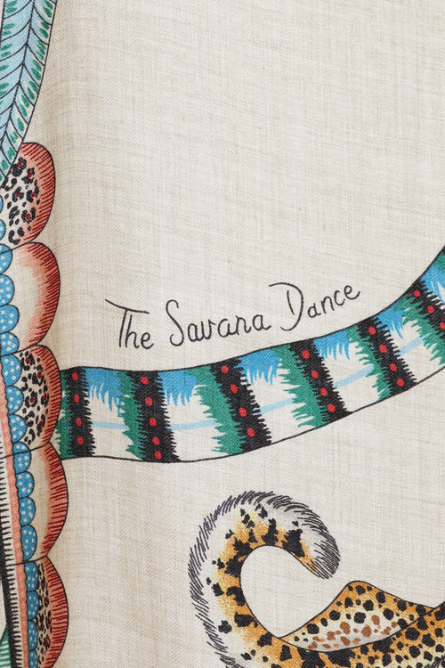 Hermès Savana Dance Cashmere & Silk Scarf