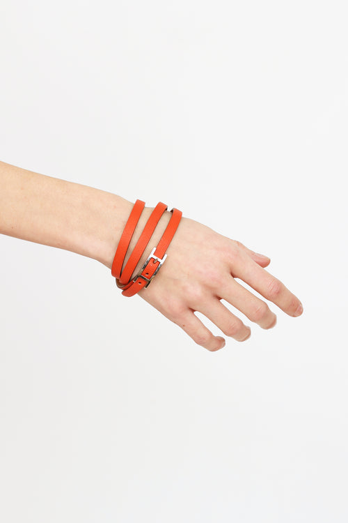 Hermes Orange Wrap Bracelet