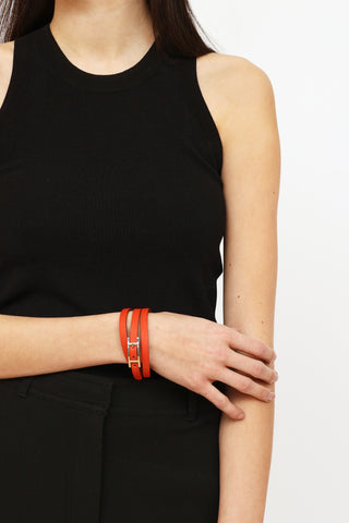 Hermes Orange Wrap Bracelet