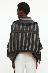 Issey Miyake Black & Grey Pleated Fringe Jacket