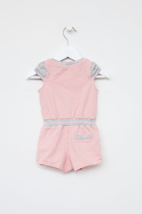 Marc Jacobs Kids Pink & Grey Jersey Romper