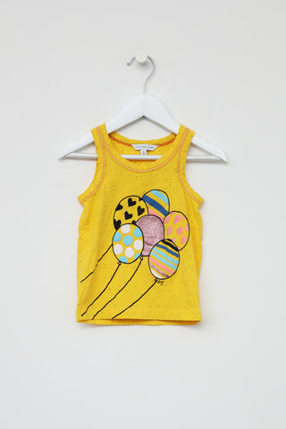 Marc Jacobs Kids Yellow Graphic Tank